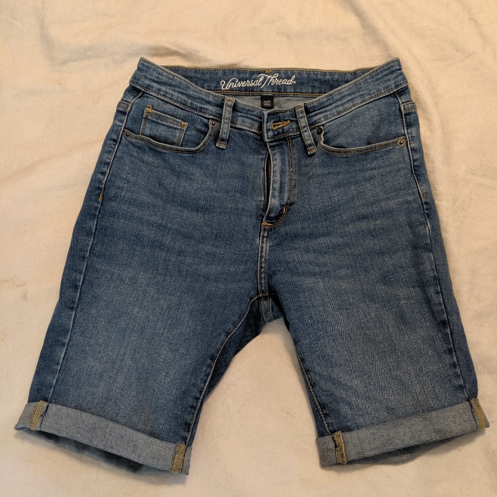 NWOT High Rise Bermuda Jean shorts